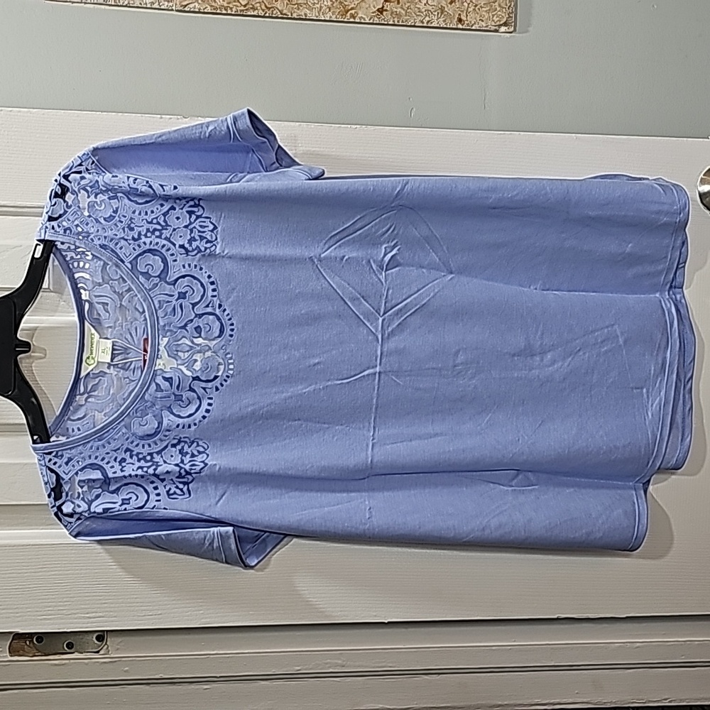 Blue Burnout Tee
